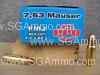 50 Round Box - 7.63 Mauser Ammo - 85 Grain FMJ - Prvi Partizan PPH763